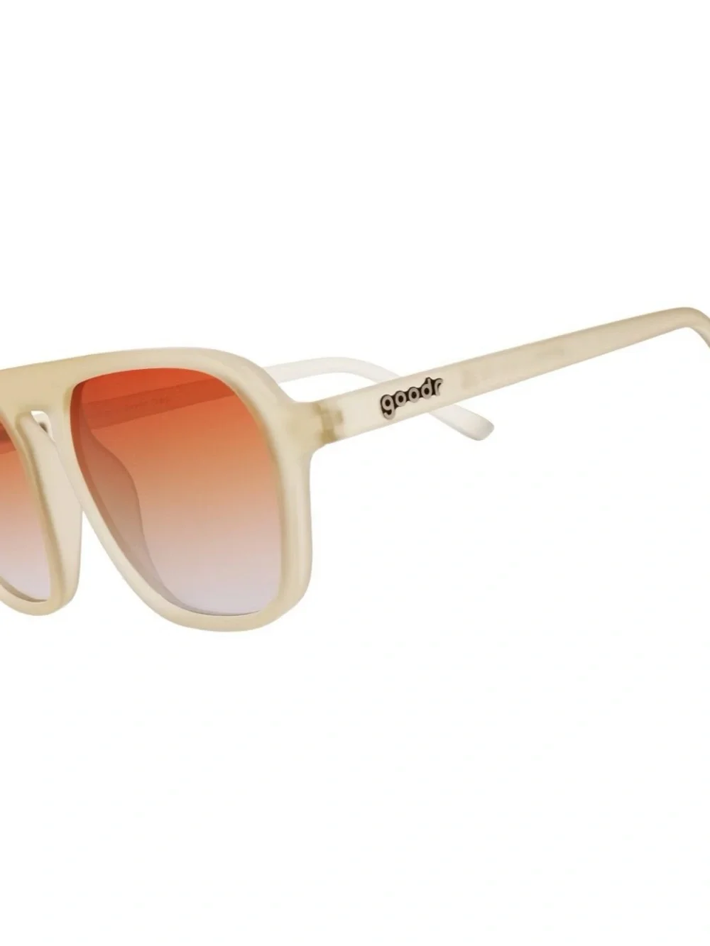 Goodr Adult Retro G Impromptu Disco Nap Plastic Square Sunglasses - Clear